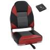 2 Piece Foldable Boat Seat Set High Backrest Colour red and black Quantity in Package 1 Model with swivel 