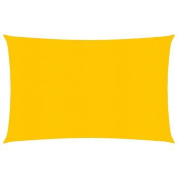 Sunshade Sail Yellow 2.5x3.5m - UV & Mould Resistant