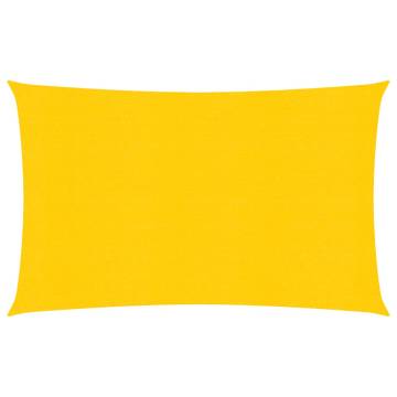 Sunshade Sail 160 g/m² Rectangular Yellow 6x8 m - HDPE