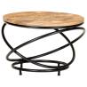 Coffee Table Black 60x60x40 cm Solid Rough Mango Wood Size 60 x 40 cm Quantity in Package 1 Material solid mango wood 