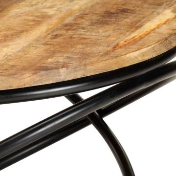 Stylish Black Mango Wood Coffee Table | 60x60x40 cm