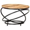 Stylish Black Mango Wood Coffee Table | 60x60x40 cm