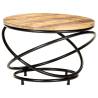 Stylish Black Mango Wood Coffee Table | 60x60x40 cm