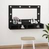 Mirror Cabinet with LED Black 90x31.5x62 cm Colour black Quantity in Package 1 