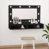 LED Mirror Cabinet Black 90x31.5x62 cm - Stylish Storage Solution