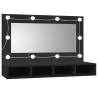 LED Mirror Cabinet Black 90x31.5x62 cm - Stylish Storage Solution