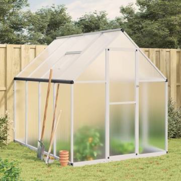 Silver Greenhouse with Base Frame - 224x169x195 cm