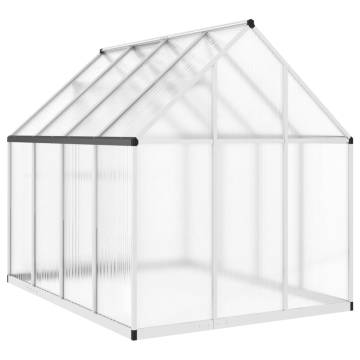 Silver Greenhouse with Base Frame - 224x169x195 cm