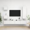 5 Piece TV Cabinet Set High Gloss White Engineered Wood Colour high gloss white Quantity in Package 5 Height 110 cm 