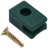 Garden Fence Wire Holder with Screw - 100 Sets Green