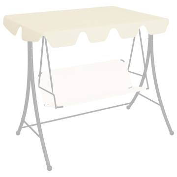 Replacement Canopy for Garden Swing - Cream 150/130x105/70 cm