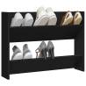 Wall Shoe Cabinet Black - 80x18x60 cm Engineered Wood | HipoMarket