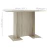 Sonoma Oak Dining Table 110x60 cm - Minimalist Style | HipoMarket