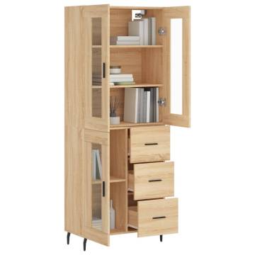 Stylish Highboard Sonoma Oak - 69.5x34x180 cm | HipoMarket