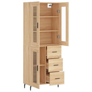 Stylish Highboard Sonoma Oak - 69.5x34x180 cm | HipoMarket