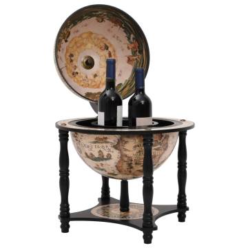 Globe Bar Wine Stand - Elegant Black Solid Eucalyptus