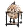 Globe Bar Wine Stand - Elegant Black Solid Eucalyptus