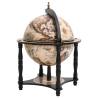 Globe Bar Wine Stand - Elegant Black Solid Eucalyptus