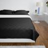 Double-sided Quilted Bedspread Black/White 220x240 cm