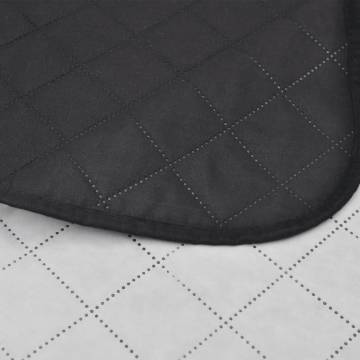 Double-sided Quilted Bedspread Black/White 220x240 cm