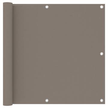 Balcony Screen Taupe 90x600 cm - Waterproof Privacy Solution