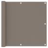 Balcony Screen Taupe 90x600 cm Oxford Fabric Colour taupe Size 90 x 600 cm Quantity in Package 1 