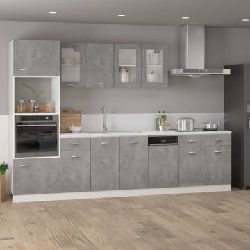 Dishwasher Panel Concrete Grey - 45x3x67 cm Engineered Wood