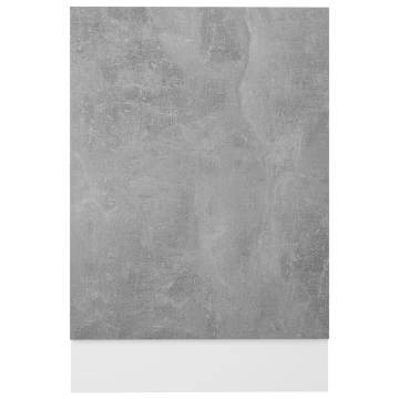 Dishwasher Panel Concrete Grey - 45x3x67 cm Engineered Wood