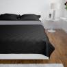 Double-Sided Quilted Bedspread Black/Grey - 230x260 cm