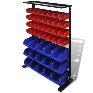 Blue & Red Garage Tool Organiser - Keep Your Workshop Tidy