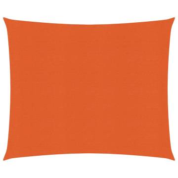 HDPE Sunshade Sail 2.5x3m Orange - UV Resistant & Mould Proof