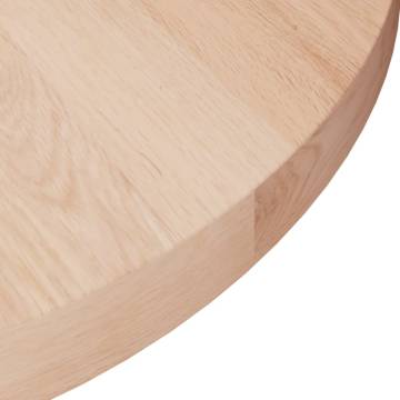 Untreated Solid Oak Round Table Top Ø30x2.5 cm | HipoMarket