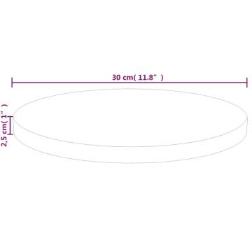 Untreated Solid Oak Round Table Top Ø30x2.5 cm | HipoMarket