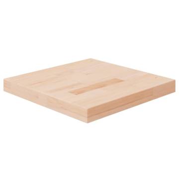 Square Table Top 40x40 cm | Untreated Solid Oak Wood