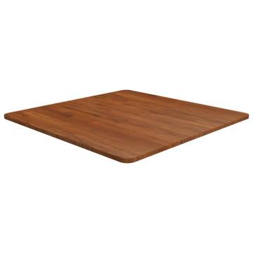 Square Dark Brown Oak Table Top - 70x70 cm | HipoMarket