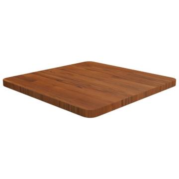 Dark Brown Square Table Top - Solid Oak 50x50cm