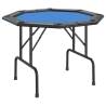 8-Player Folding Poker Table Blue | Game Night Essential