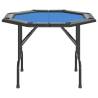 8-Player Folding Poker Table Blue | Game Night Essential