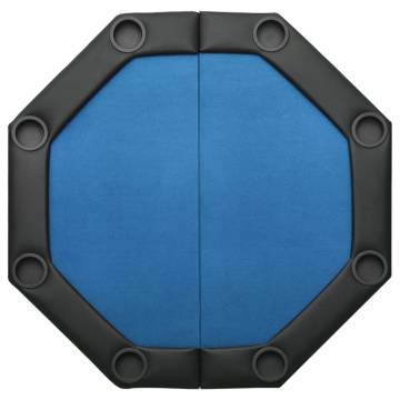 8-Player Folding Poker Table Blue | Game Night Essential