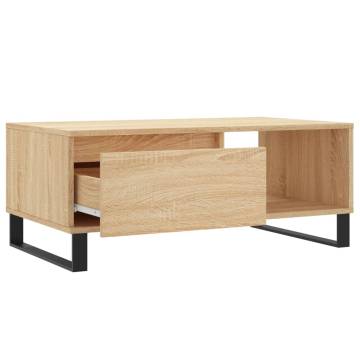 Elegant Sonoma Oak Coffee Table - 90x50 cm | HipoMarket