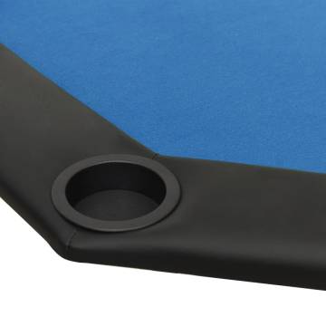 8-Player Folding Poker Table Blue | Game Night Essential