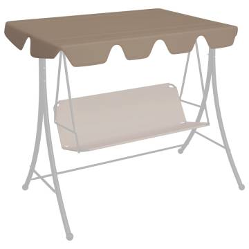 Replacement Canopy for Garden Swing - Taupe 150x130 cm