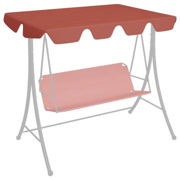 Replacement Canopy for Garden Swing - Terracotta 150/130x105/70cm