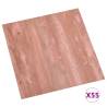 Self-Adhesive PVC Flooring Planks - 55 pcs Red | Hipomarket