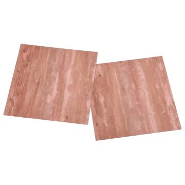 Self-Adhesive PVC Flooring Planks - 55 pcs Red | Hipomarket