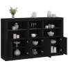 Sideboard with LED Lights Black 162x37x100 cm Colour black Quantity in Package 1 