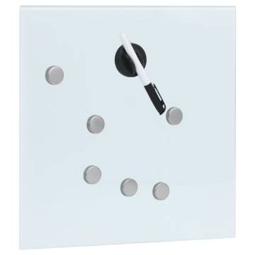 Key Box with Magnetic Board - White 35x35x5.5 cm | HipoMarket