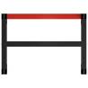 Durable Black and Red Metal Work Bench Frame - 80x57x79 cm