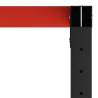 Durable Black and Red Metal Work Bench Frame - 80x57x79 cm