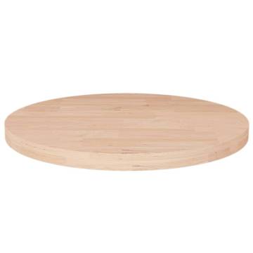 Round Solid Oak Table Top Ø50 cm - Rustic Charm for Any Space